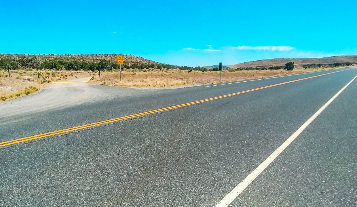 Looking East at access rd from Diamond Bar Rd